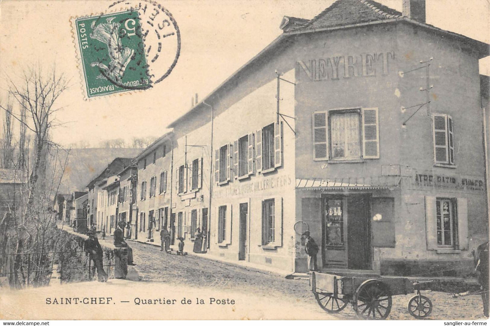 CPA 38 SAINT CHEF QUARTIER DE LA POSTE - Altri & Non Classificati