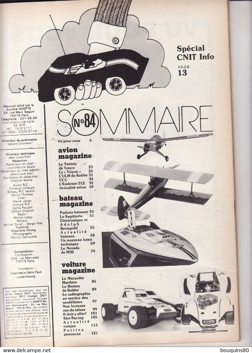 ADEPTE DU RADIO MODELISME N°84 Mai 1982 - Model Making