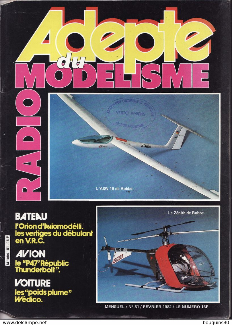 ADEPTE DU RADIO MODELISME N°81 Février 1982 - Modellbau