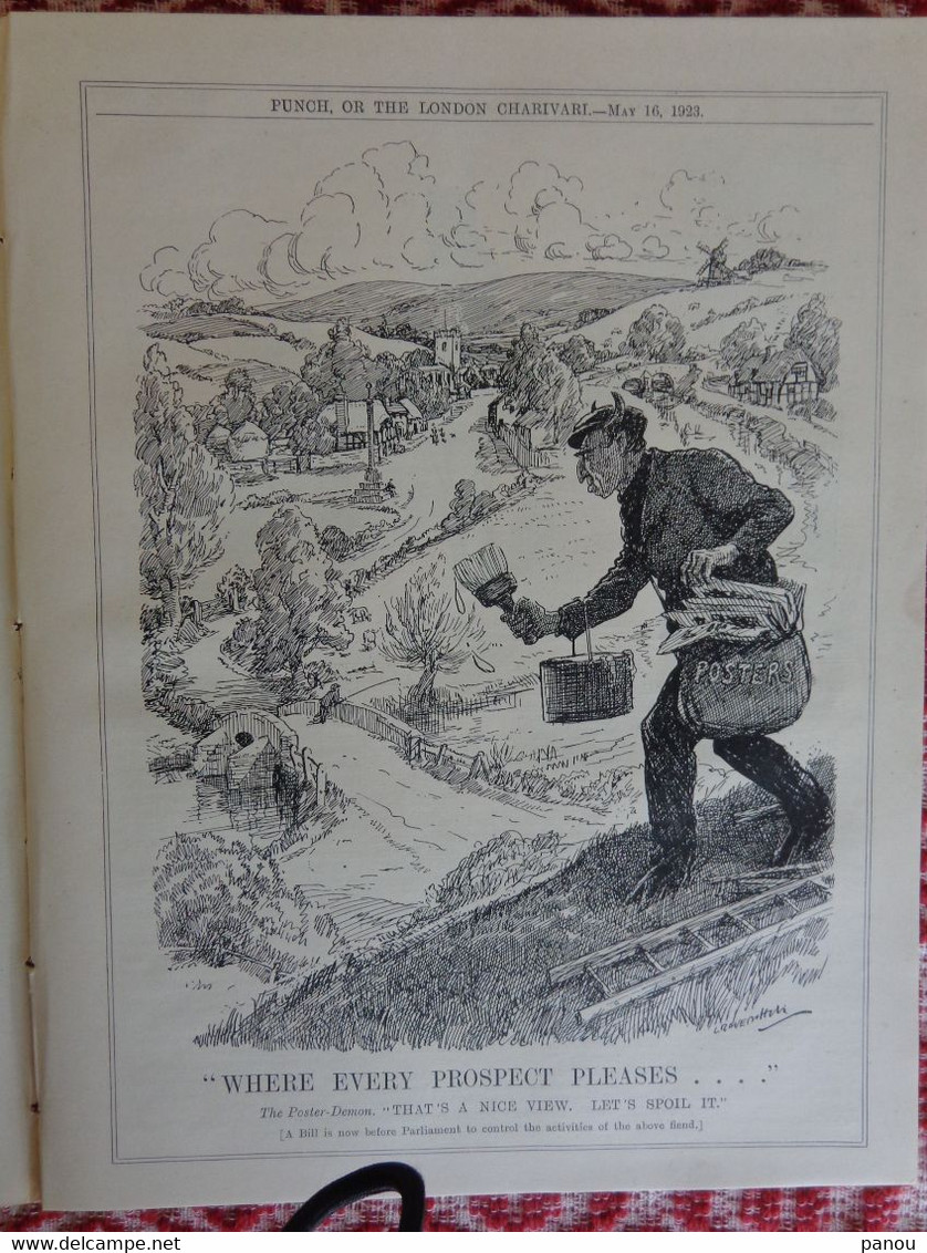 Punch, Or The London Charivari Vol. CLXIV- MAY 16, 1923 - Magazine 24 Pages, Cartoons - Andere & Zonder Classificatie