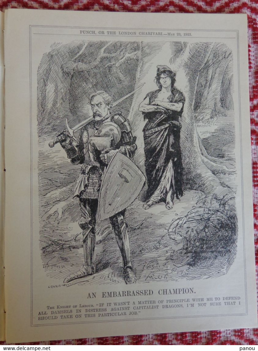 Punch, Or The London Charivari Vol. CLXIV- MAY 23, 1923 - Magazine 24 Pages, Cartoons - Other & Unclassified