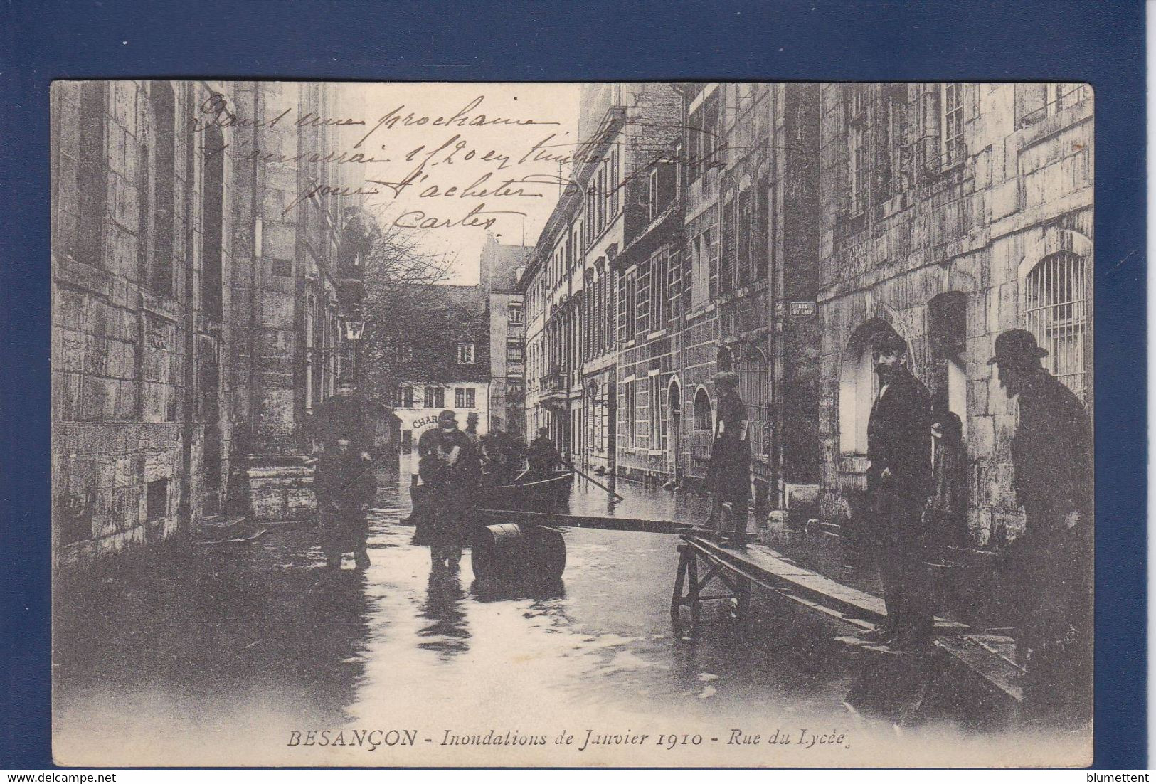 CPA [25] Doubs > Besancon Inondations 1910 écrite - Besancon