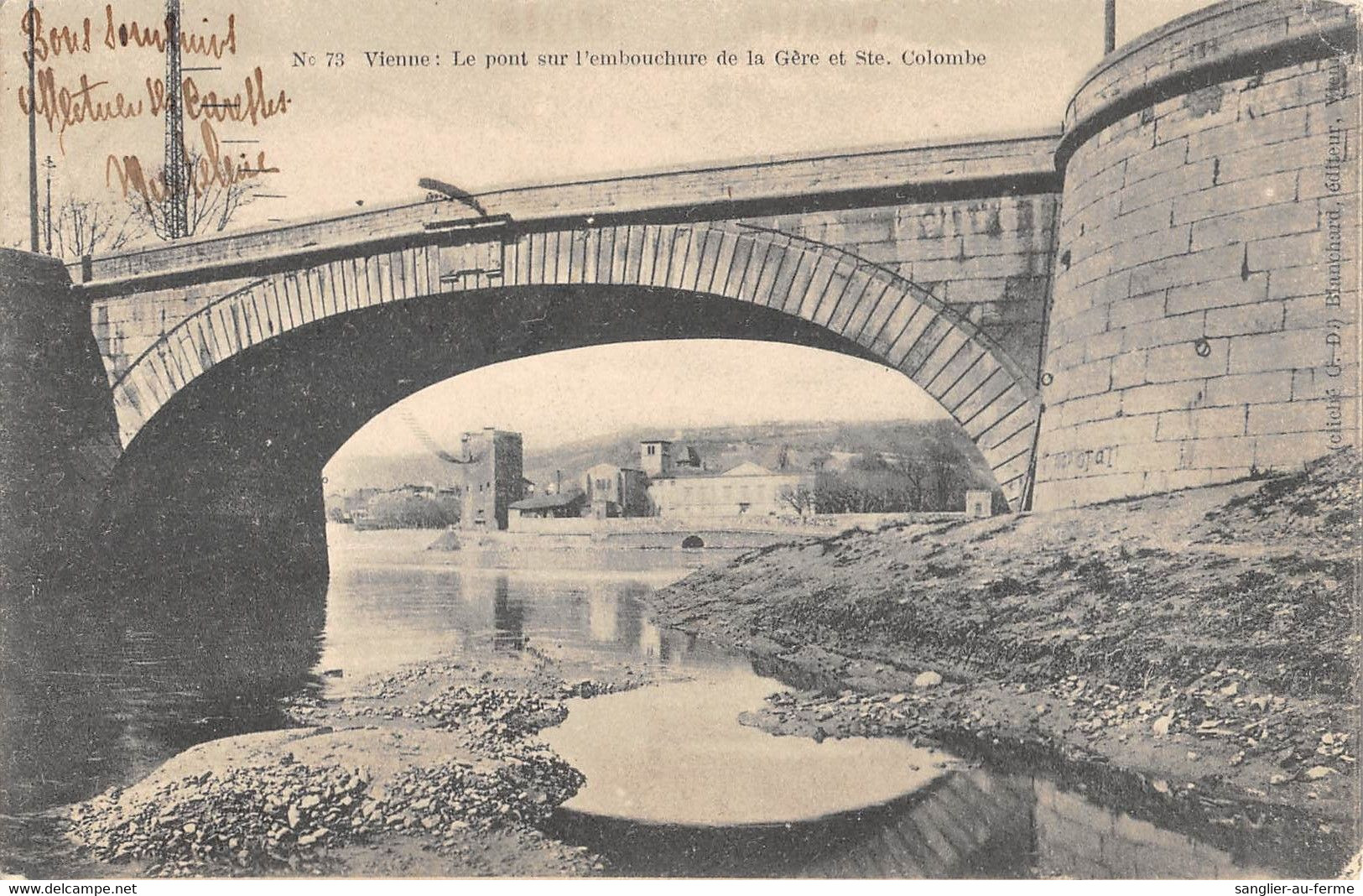 CPA 38 VIENNE LE PONT SUR L'EMBOUCHURE DE LA GERE ET SAINTE COLOMBE - Vienne