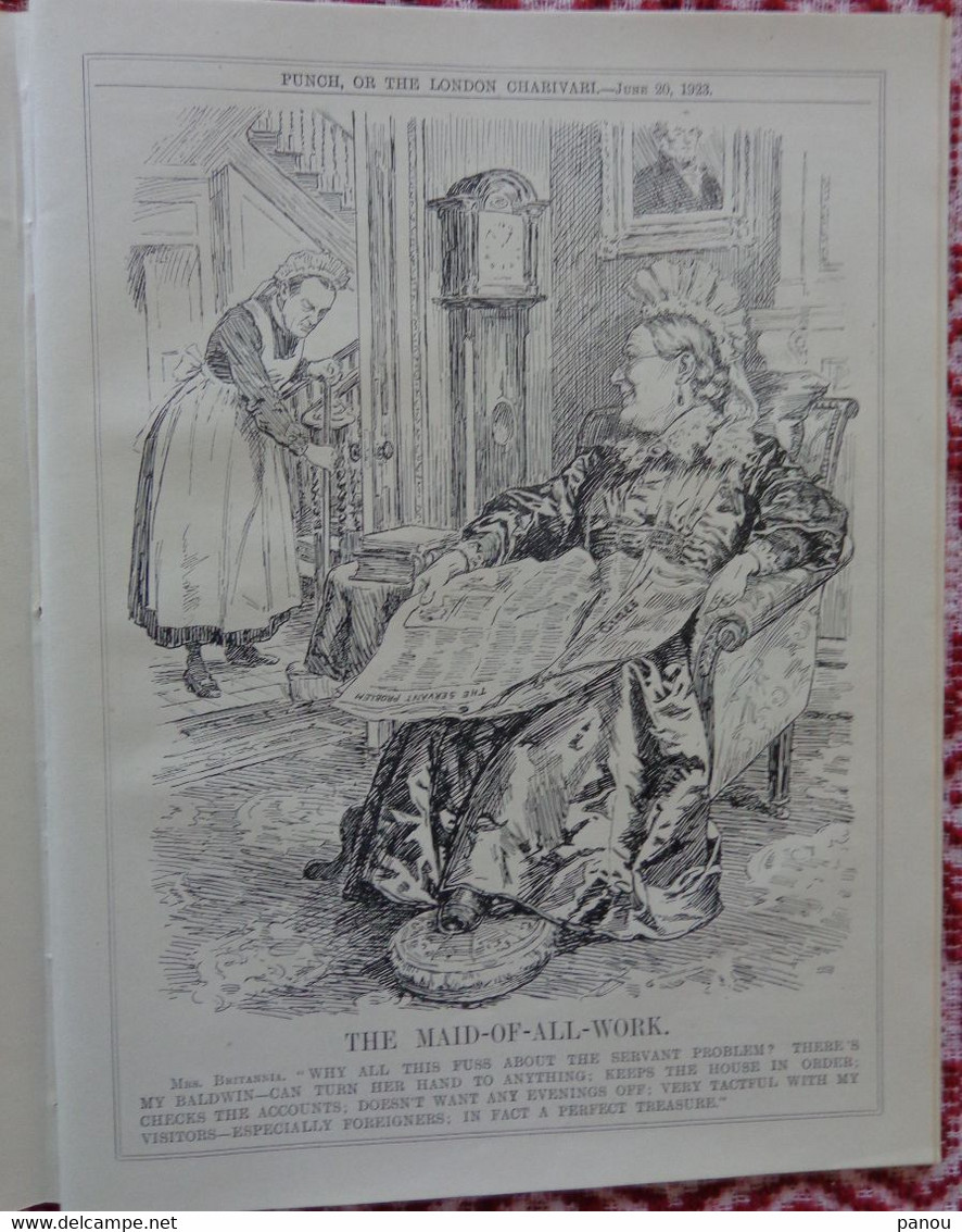 Punch, Or The London Charivari Vol. CLXIV- JUNE 20, 1923 - Magazine 24 Pages, Cartoons BULGARIA - Autres & Non Classés