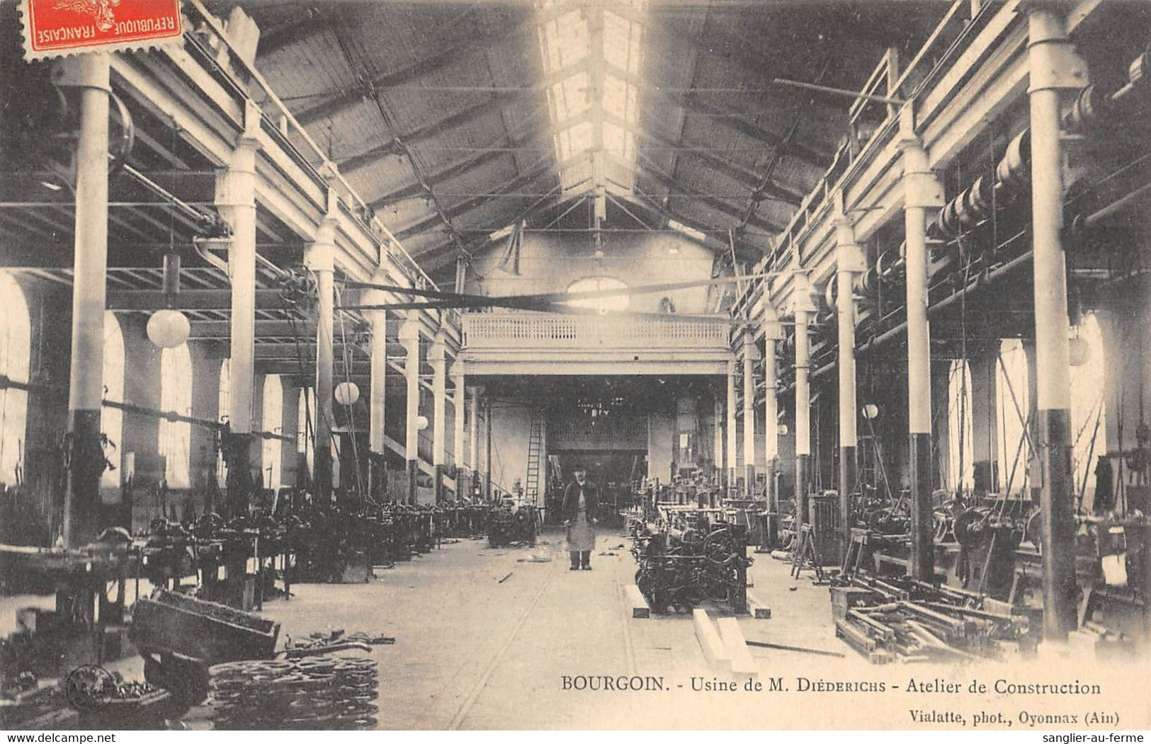 CPA 38 BOURGOIN USINE DE M.DIEDERICHS ATELIER DE CONSTRUCTION - Other & Unclassified