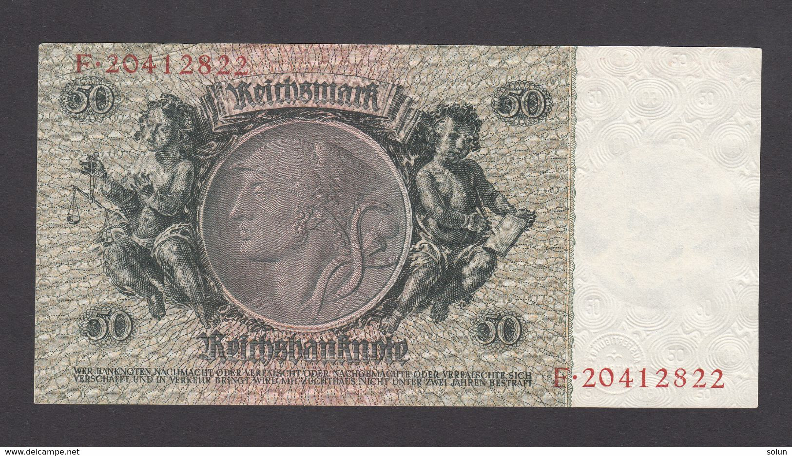 50 REICHSMARK 1933 GERMANY BANKNOTE - 50 Reichsmark