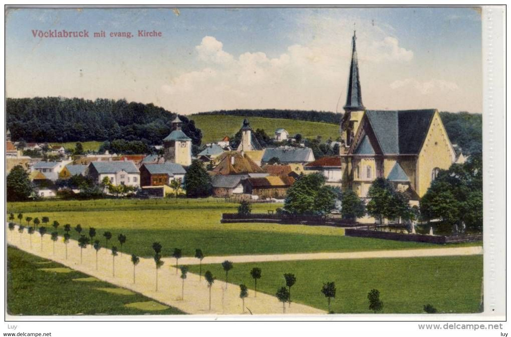 VÖCKLABRUCK Mit Evang. Kirche, 1913 - Militärpost 1914 - Vöcklabruck