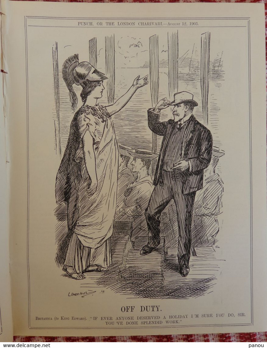 Punch, Or The London Charivari Vol. CXXV- AUGUST 12, 1903 - Magazine 18 Pages, Cartoons - Otros & Sin Clasificación