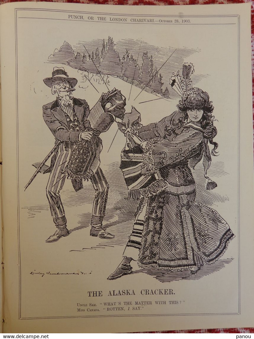 Punch, Or The London Charivari Vol. CXXV- OCTOBER 28, 1903 - Magazine 18 Pages, Cartoons ALASKA - Altri & Non Classificati