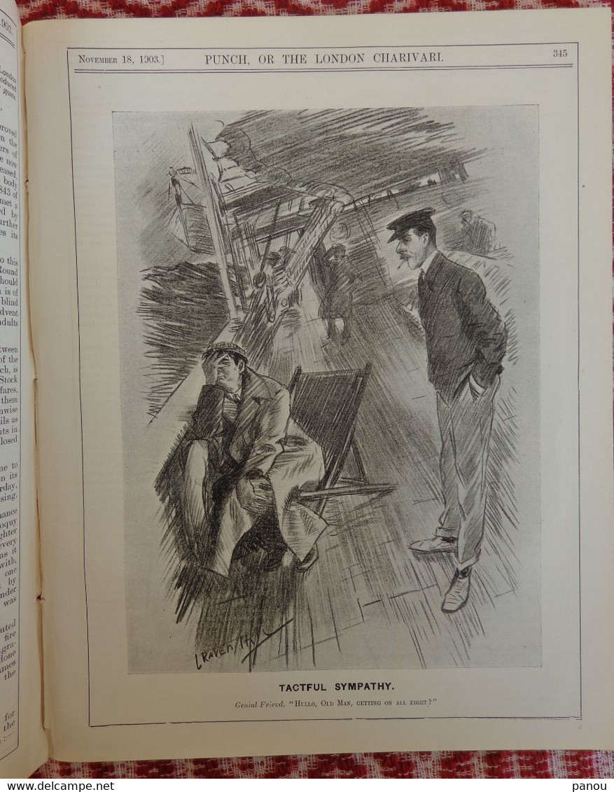 Punch, Or The London Charivari Vol. CXXV- NOVEMBER 18, 1903 - Magazine 18 Pages, Cartoons ITALY - Otros & Sin Clasificación