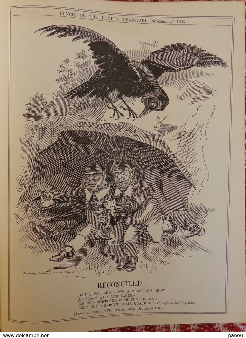 Punch, Or The London Charivari Vol. CXXV- NOVEMBER 25, 1903 - Magazine 18 Pages, Cartoons LHASSA LHASA LAMA THIBET TIBET - Otros & Sin Clasificación