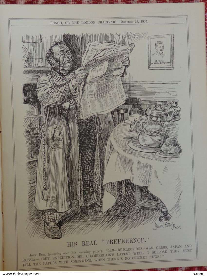 Punch, Or The London Charivari Vol. CXXV- DECEMBER 23, 1903 - Magazine 18 Pages, Cartoons - Other & Unclassified