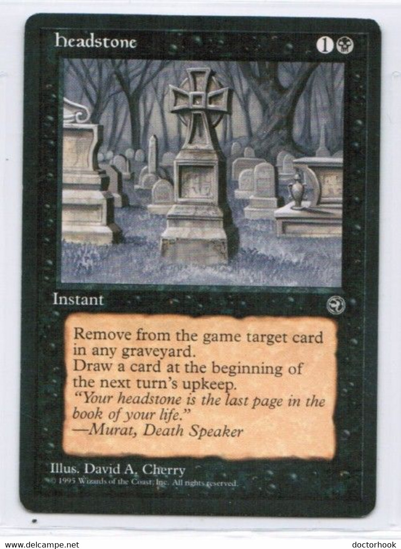 MAGIC The GATHERING  "Headstone"---HOMELANDS (MTG--152-5) - Other & Unclassified