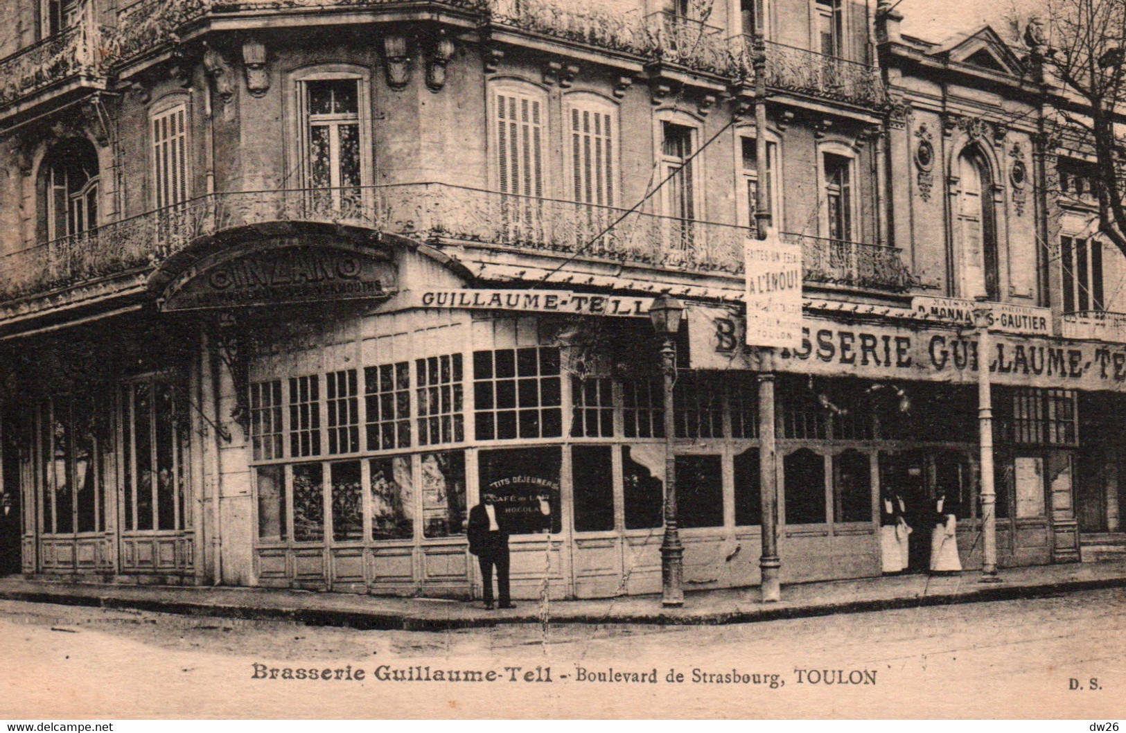 Restaurant Toulon - Brasserie Guillaume Tell, Boulevard De Strasbourg - Edition D.S. - Carte De 1924 - Restaurants