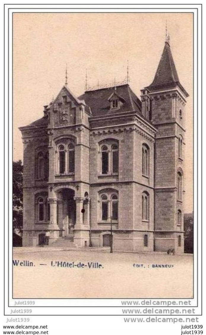WELLIN ..-- L' Hôtel De Ville . 1904 Vers CINEY ( Melle Cécilia MAILLART ) . Voir Verso . - Wellin