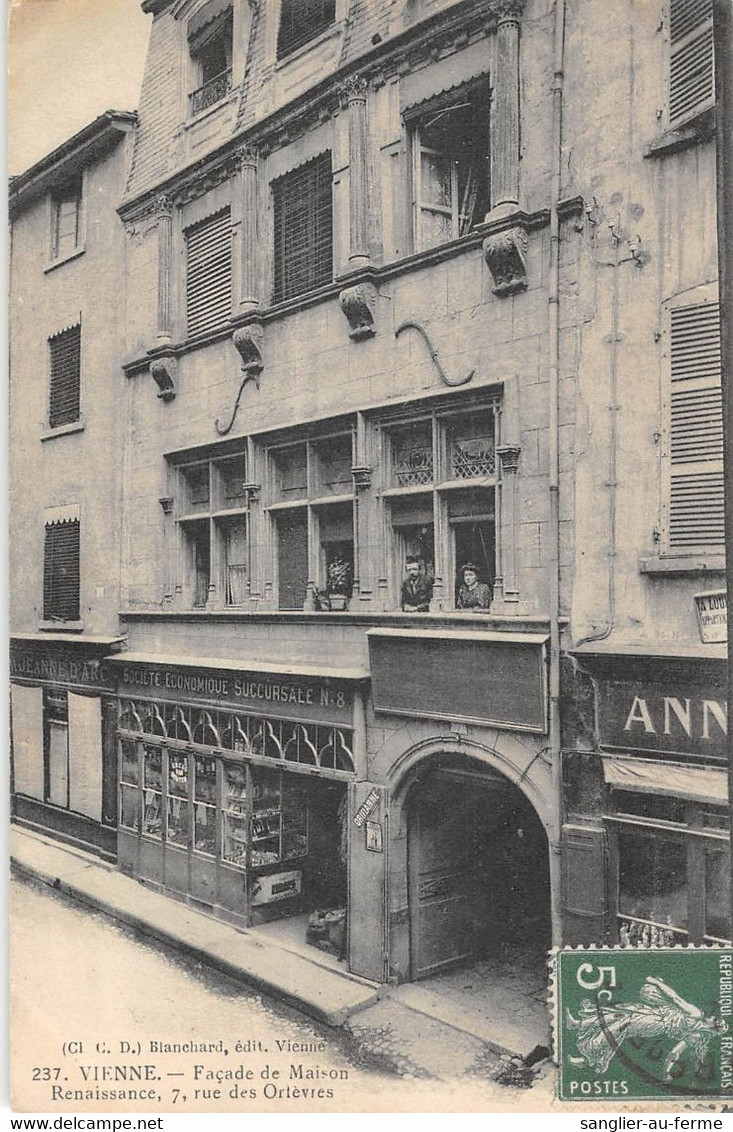 CPA 38 VIENNE FACADE DE MAISON RENAISSANCE RUE DES OLIVIERS (cpa Pas Courante - Other & Unclassified