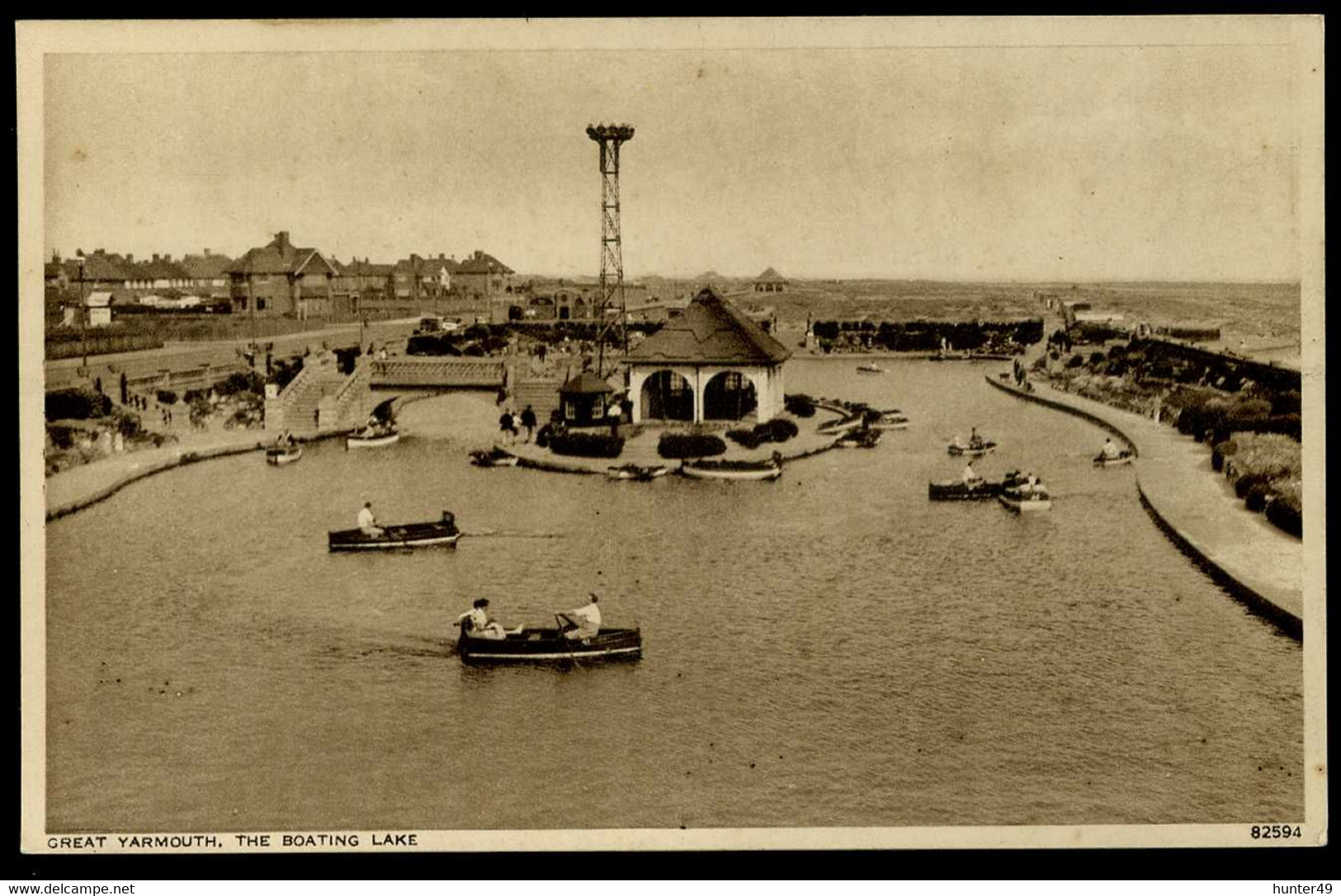 Great Yarmouth The Boating Lake Photochrom - Great Yarmouth