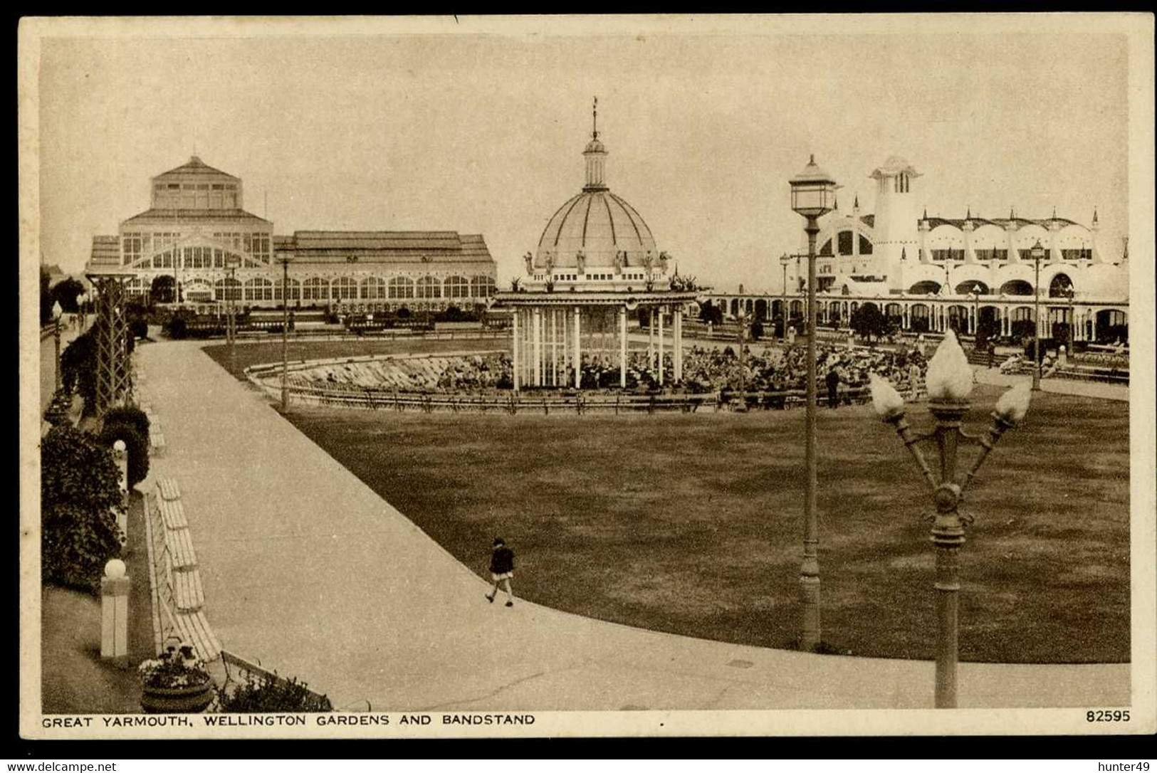 Great Yarmouth Wellington Gardens And Bandstand Photochrom - Great Yarmouth