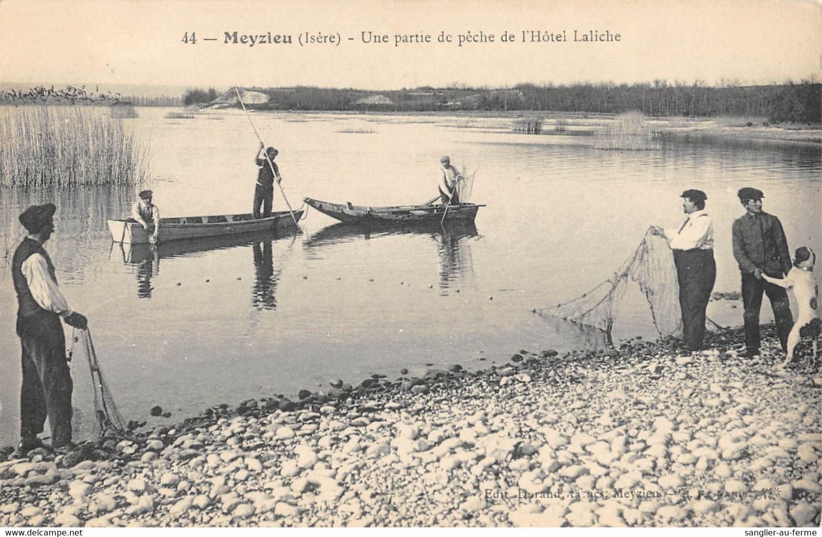 CPA 38 MEYZIEU UNE PARTIE DE PECHE DE L'HOTEL LALICHE - Altri & Non Classificati