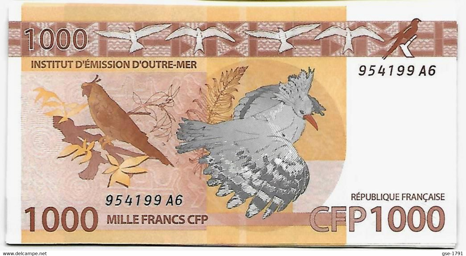 IEOM : Nlle CALEDONIE, TAHITI ,WALLIS  Nouveaux  Billets : 1000 Francs NEUF - Territoires Français Du Pacifique (1992-...)