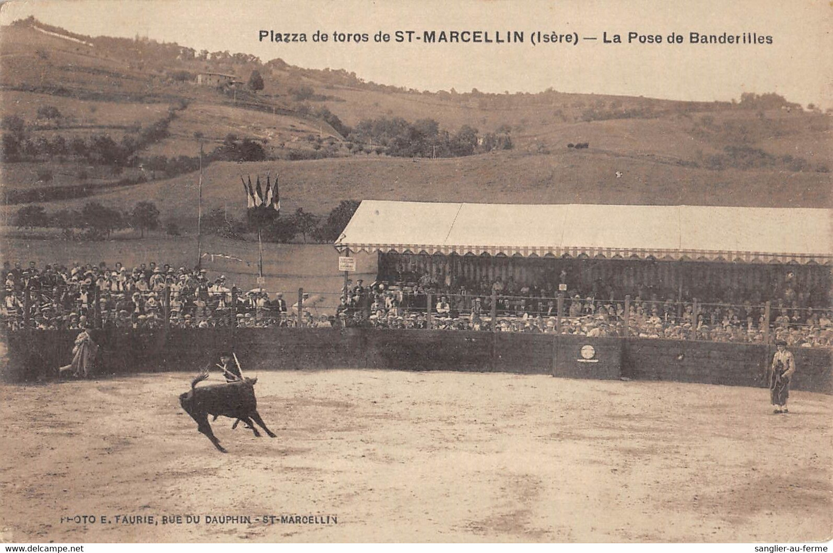 CPA 38 PLAZZA DE TOROS DE SAINT MARCELLIN LA POSE DE BANDERILLES - Other & Unclassified