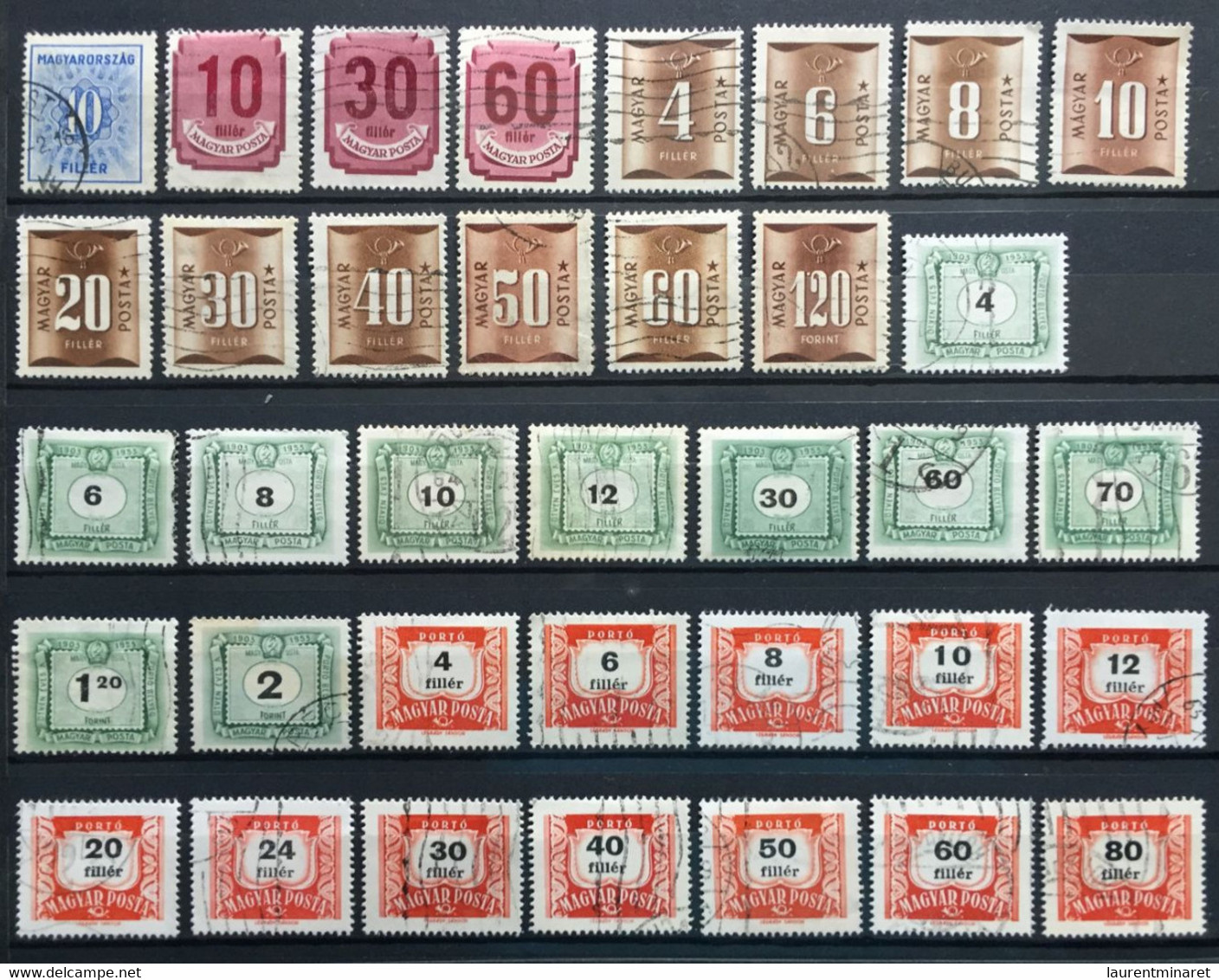 HONGRIE / TIMBRES-TAXE / 1945 - 1958-69 - Service