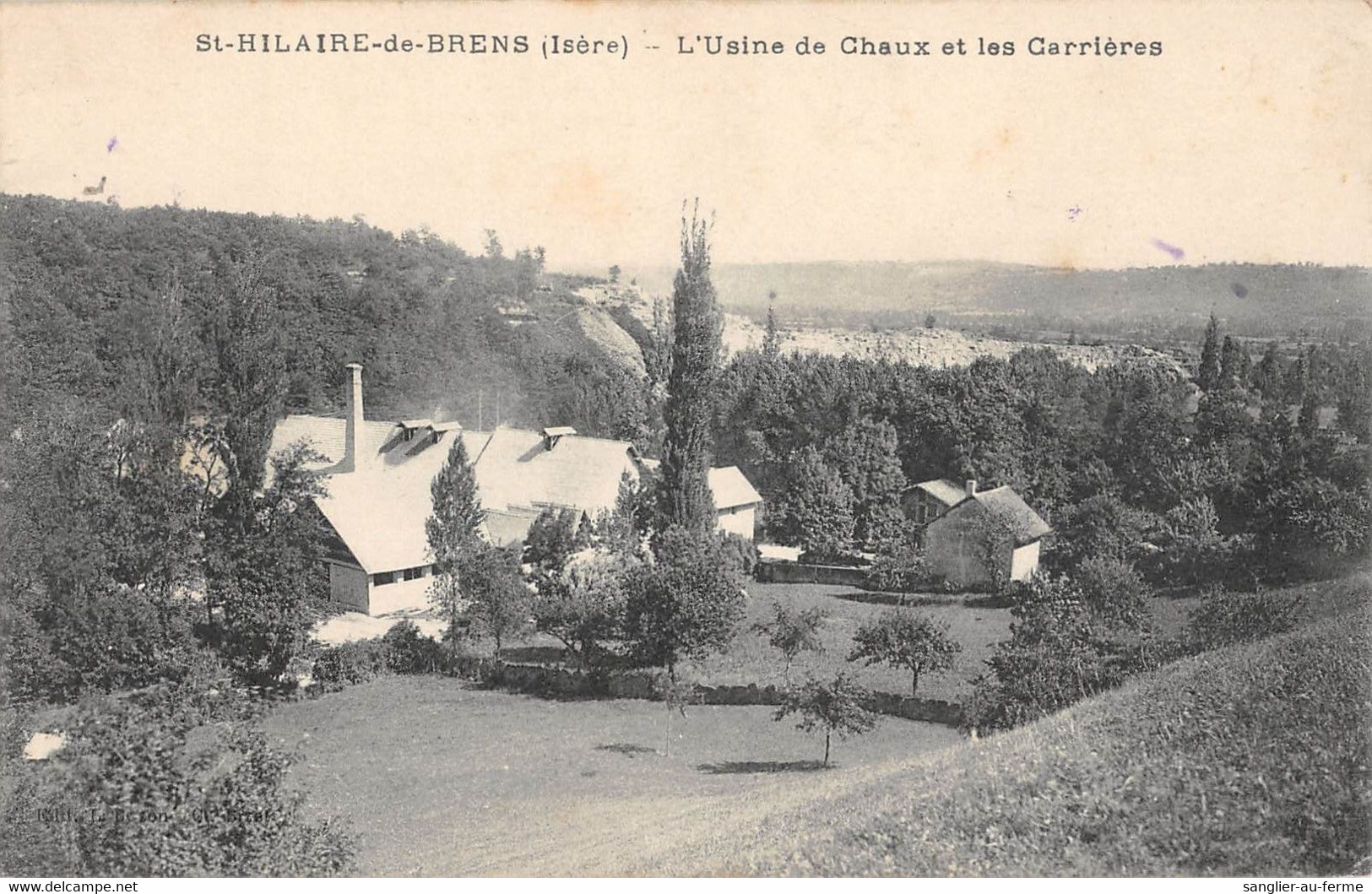 CPA 38 SAINT HILAIRE DE BRENS USINE DE CHAUX ET LES CARRIERES - Other & Unclassified