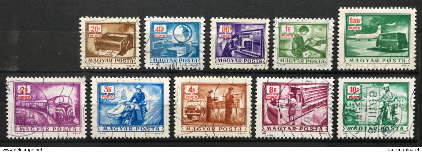 HONGRIE / TIMBRES-TAXE / 1973 - 1985 /  N° Y&T : 235 à 244 - Dienstmarken
