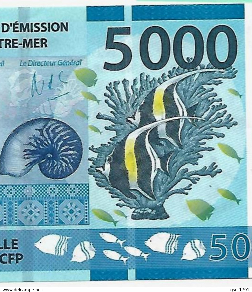 IEOM : Nlle CALEDONIE, TAHITI ,WALLIS  Nouveaux  Billet De 5000 Francs - Territoires Français Du Pacifique (1992-...)