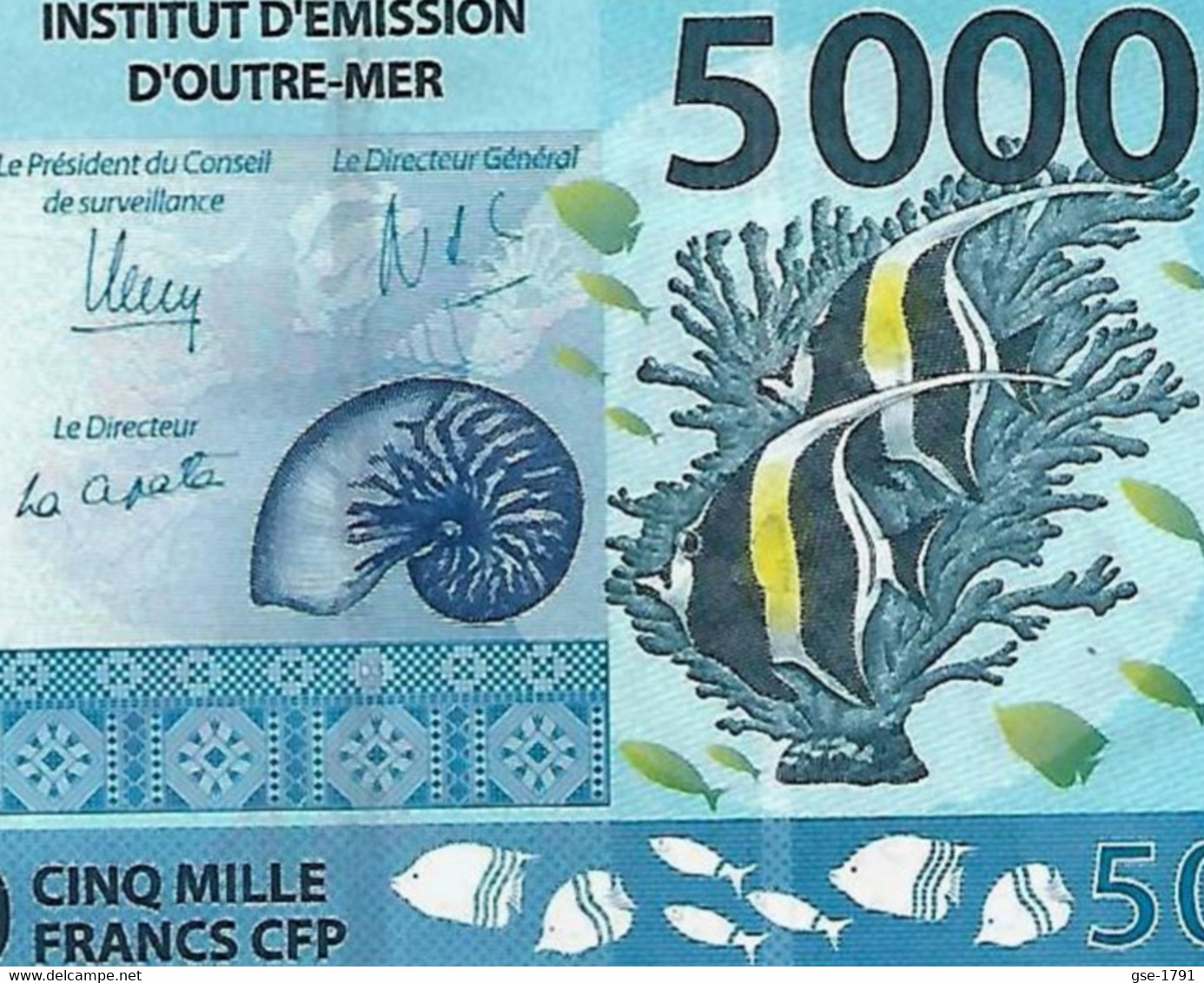 IEOM : Nlle CALEDONIE, TAHITI ,WALLIS  Nouveaux : Billet De 5000 Francs - Territoires Français Du Pacifique (1992-...)