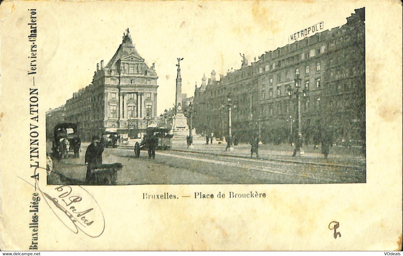 038 420 - CPA - Belgique - Bruxelles - Place De Broukère - Marktpleinen, Pleinen