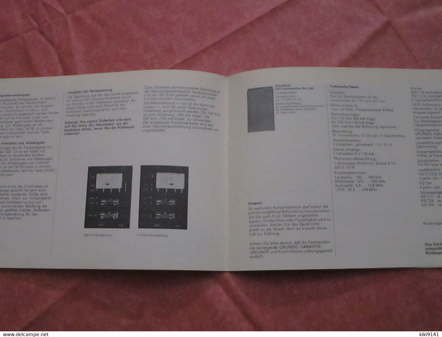 GRUNDING - Stereo-Konzertschänke (12 Pages) - Literature & Schemes