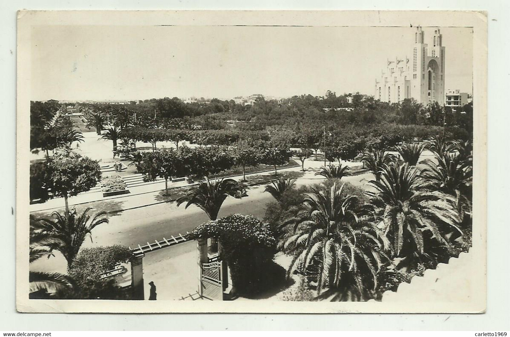 CASABLANCA - SACRE COEUR ET PARC LYAUTEY 1948 VIAGGIATA  FP - Casablanca