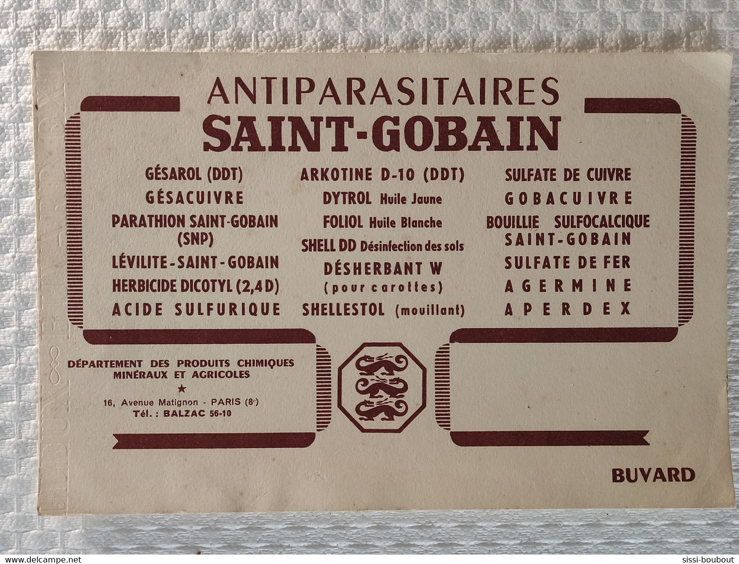 Lot De 3 Buvards, Marque Chocolat POULAIN - Engrais SAINT-GOBAIN Et Antiparasitaires SAINT-GOBAIN - Collections, Lots & Séries