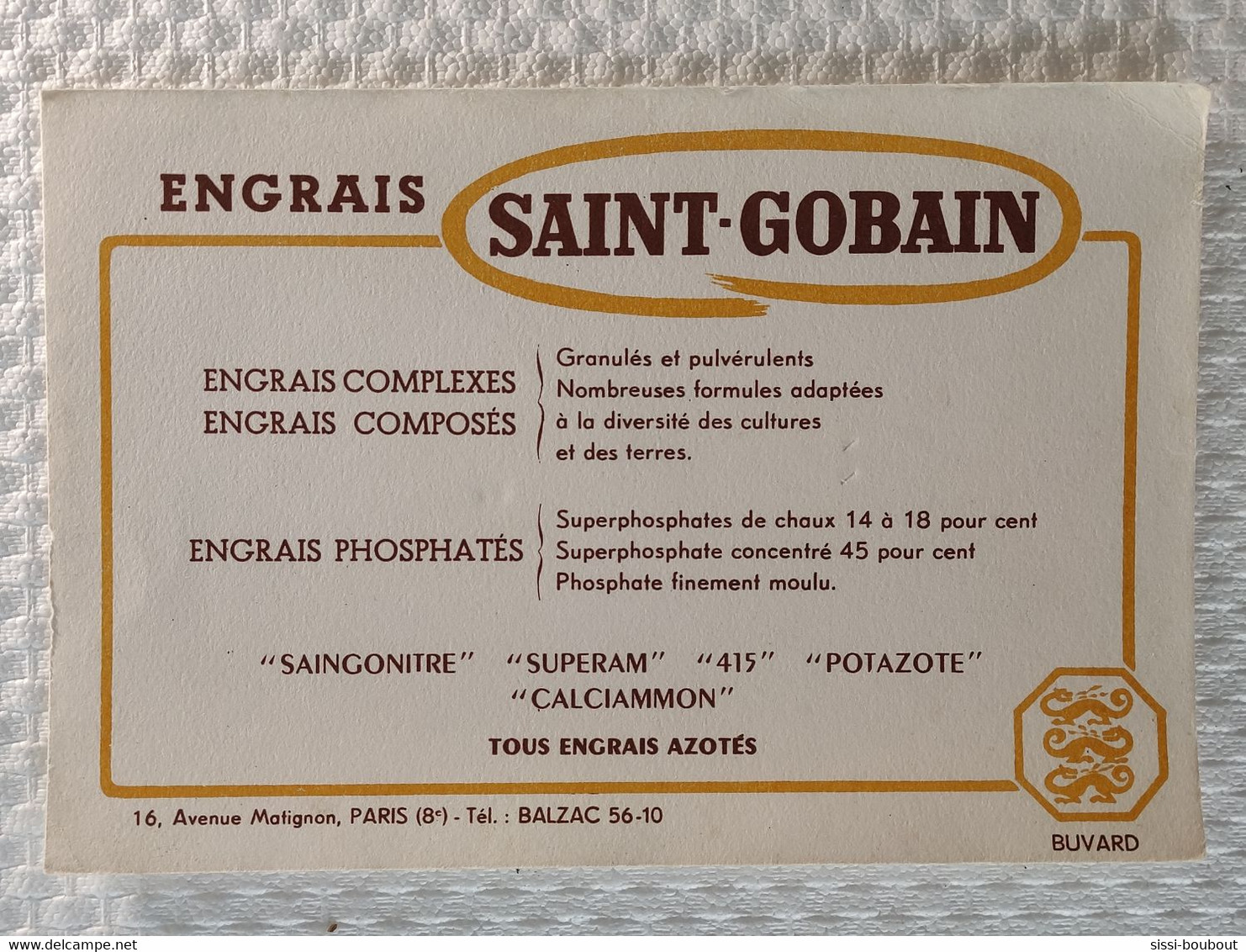 Lot De 3 Buvards, Marque Chocolat POULAIN - Engrais SAINT-GOBAIN Et Antiparasitaires SAINT-GOBAIN - Collections, Lots & Series