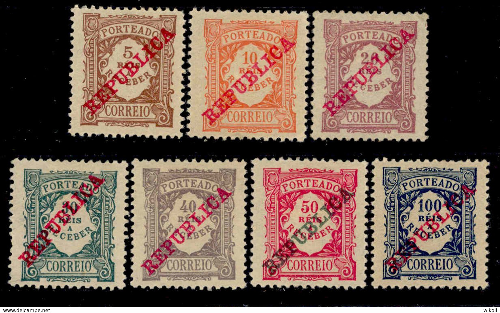 ! ! Portugal - 1911 Postage Due Complete Set) - Af. P14 To 20 - MH - Unused Stamps