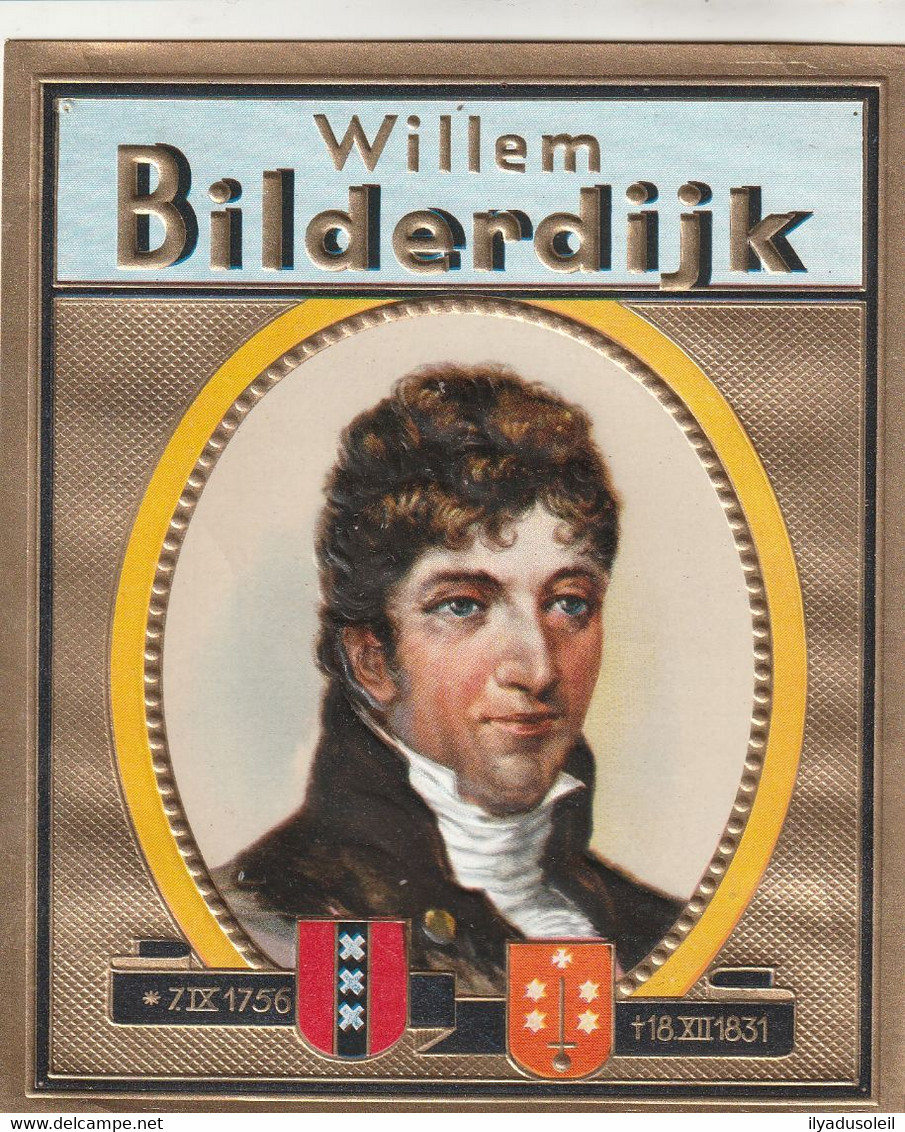 Etiquette Boite Cigare En Relief  " Willem Bilderdijk " - Etichette