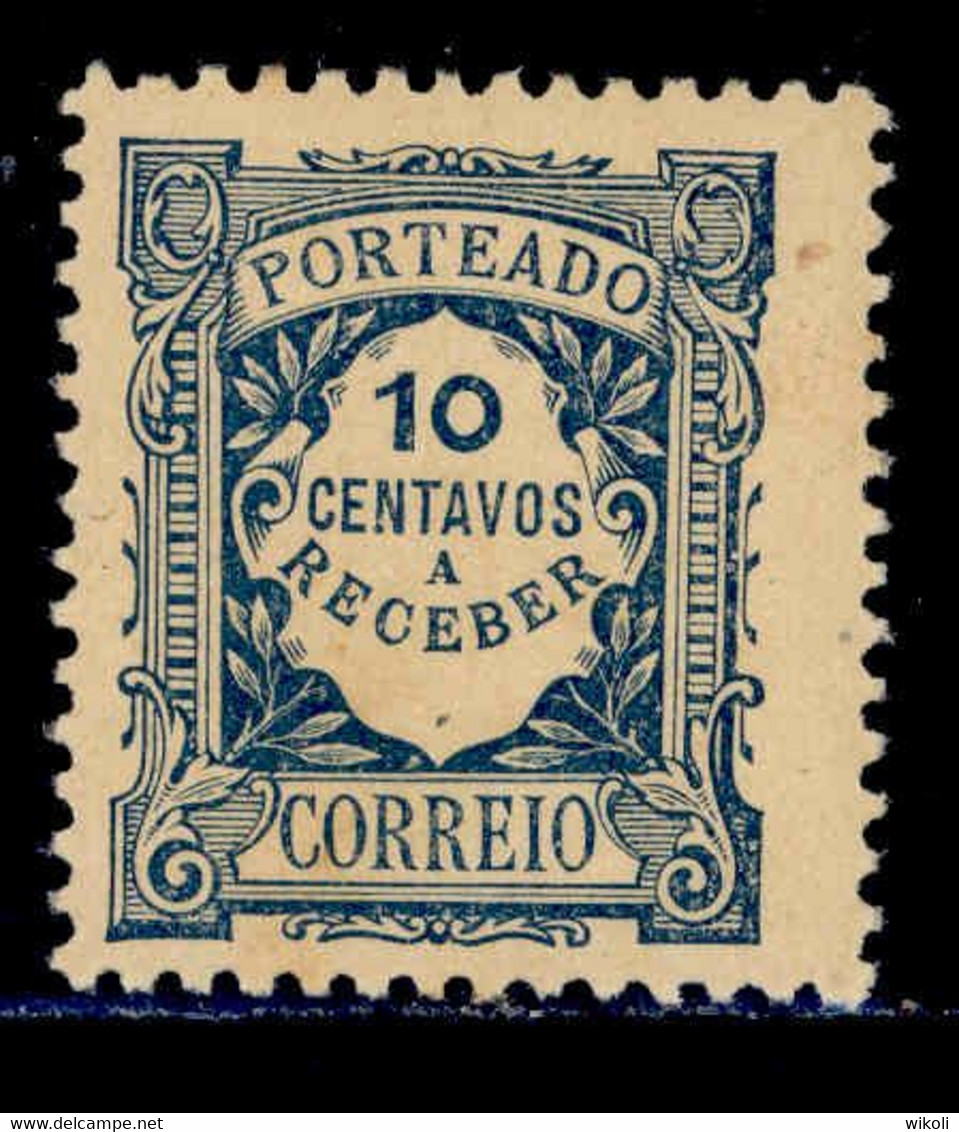 ! ! Portugal - 1915 Postage Due 10c (Papel Porcelana) - Af. P 27 - MH - Unused Stamps