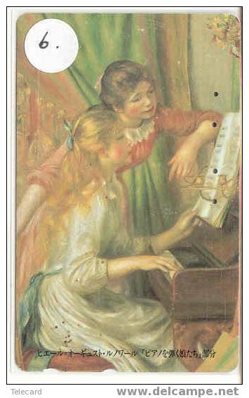 Carte Art Peinture RENOIR - Leçon De Piano  - Painting Malerei Pintura Schilderij - (6) - Peinture