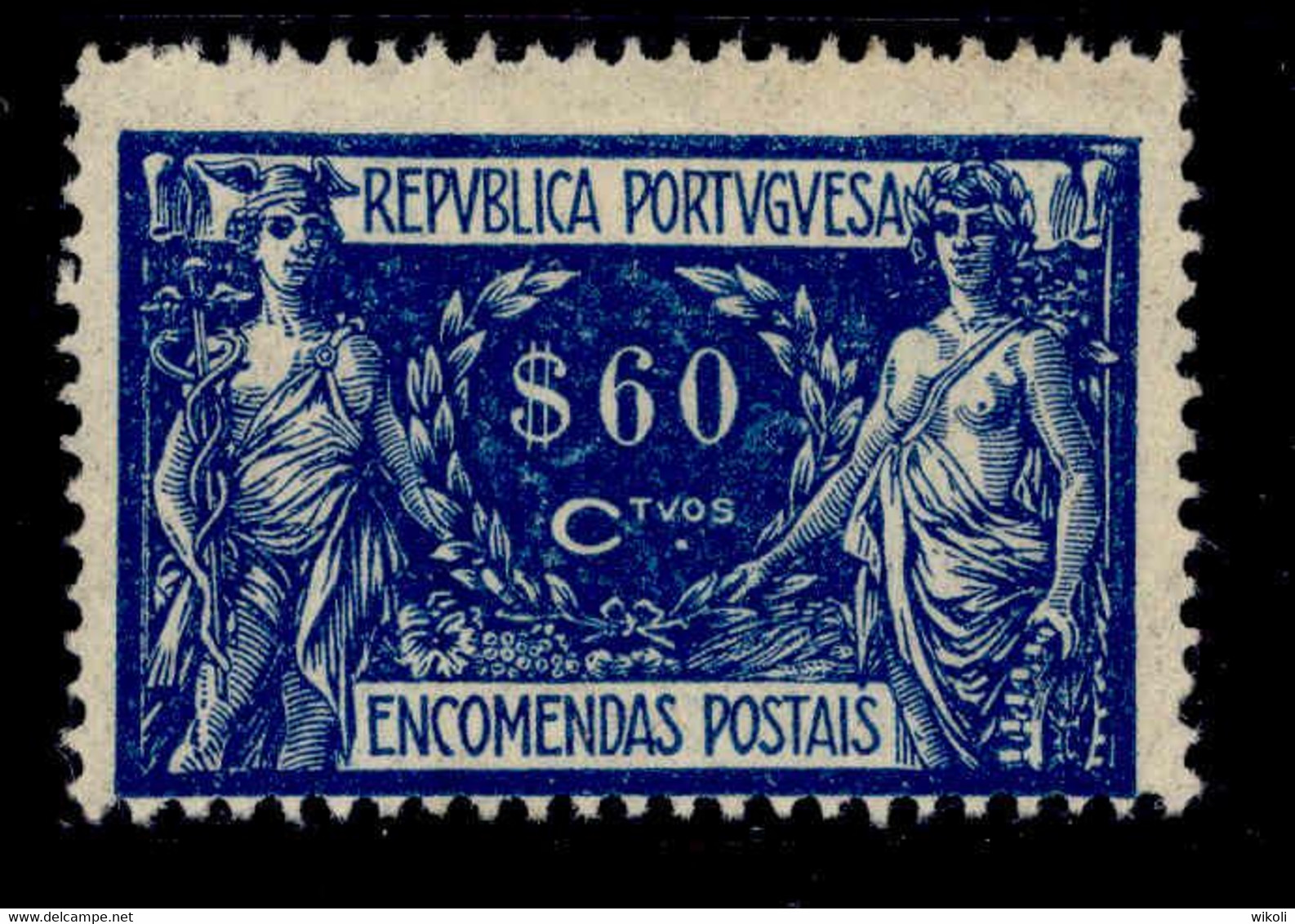 ! ! Portugal - 1920 Parcel Post $60 - Af. EP 08 - MH - Ungebraucht