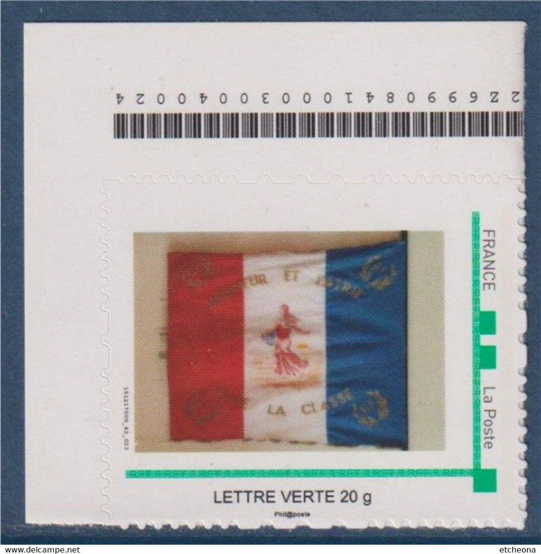 Drapeau Tricolore Français, Honneur Aux Conscrits Classe 1970 "Honneur Et Patrie Vive La Classe" LV La Semeuse - Neufs