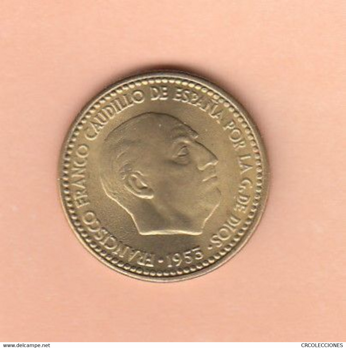 CR OFERTA MONEDA ESPAÑA FRANCO 1 PESETA 1953 ESTRELLA 91 SIN CIRCULAR BRILLO ORIGINAL - Altri & Non Classificati