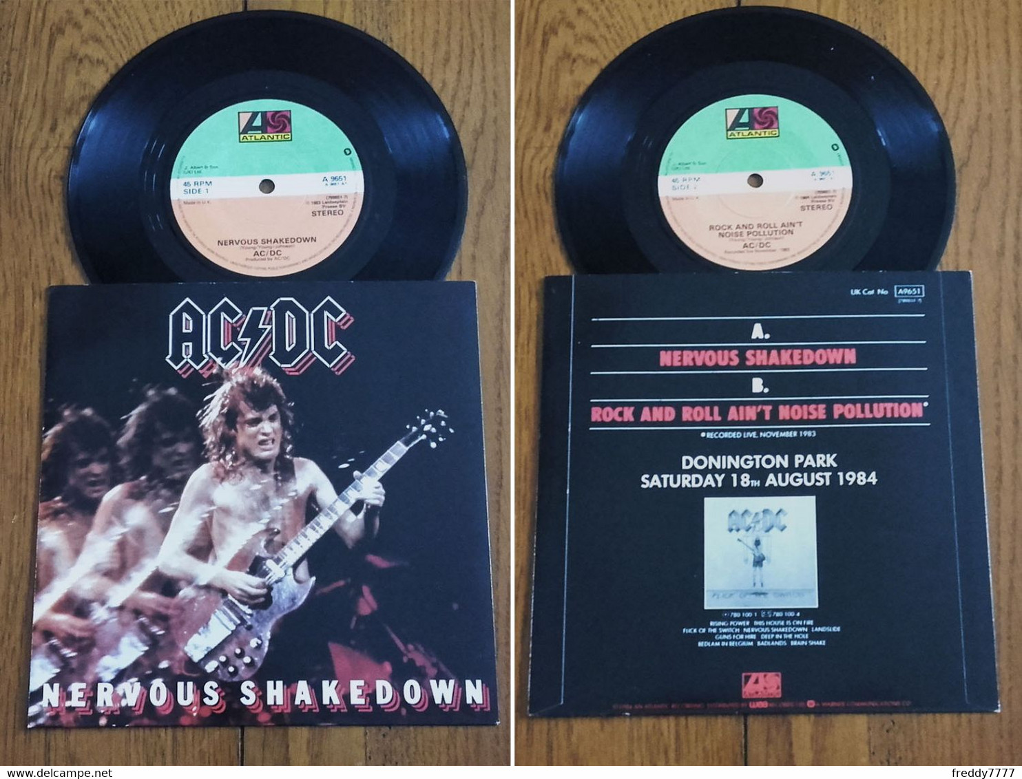 RARE U.K. SP 45t RPM (7") AC/DC (ACDC, AC DC, 1984) - Hard Rock En Metal