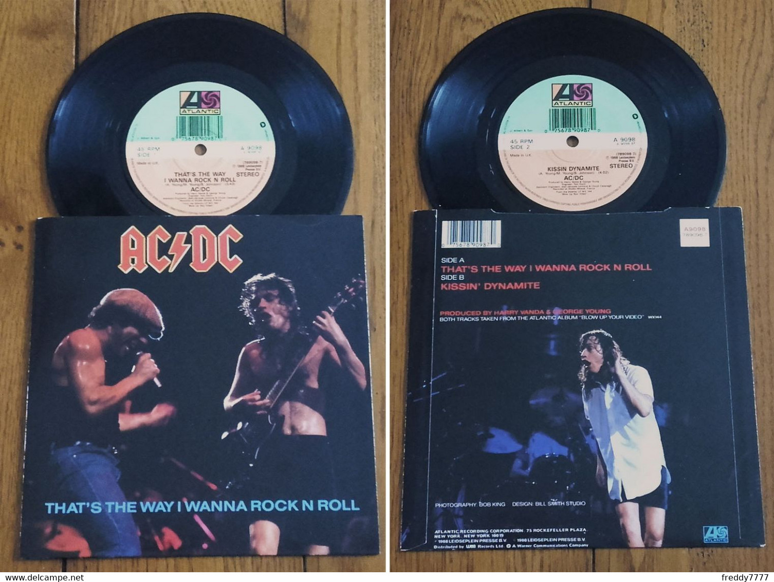 RARE U.K. SP 45t RPM (7") AC/DC (ACDC, AC DC, 1984) - Hard Rock En Metal