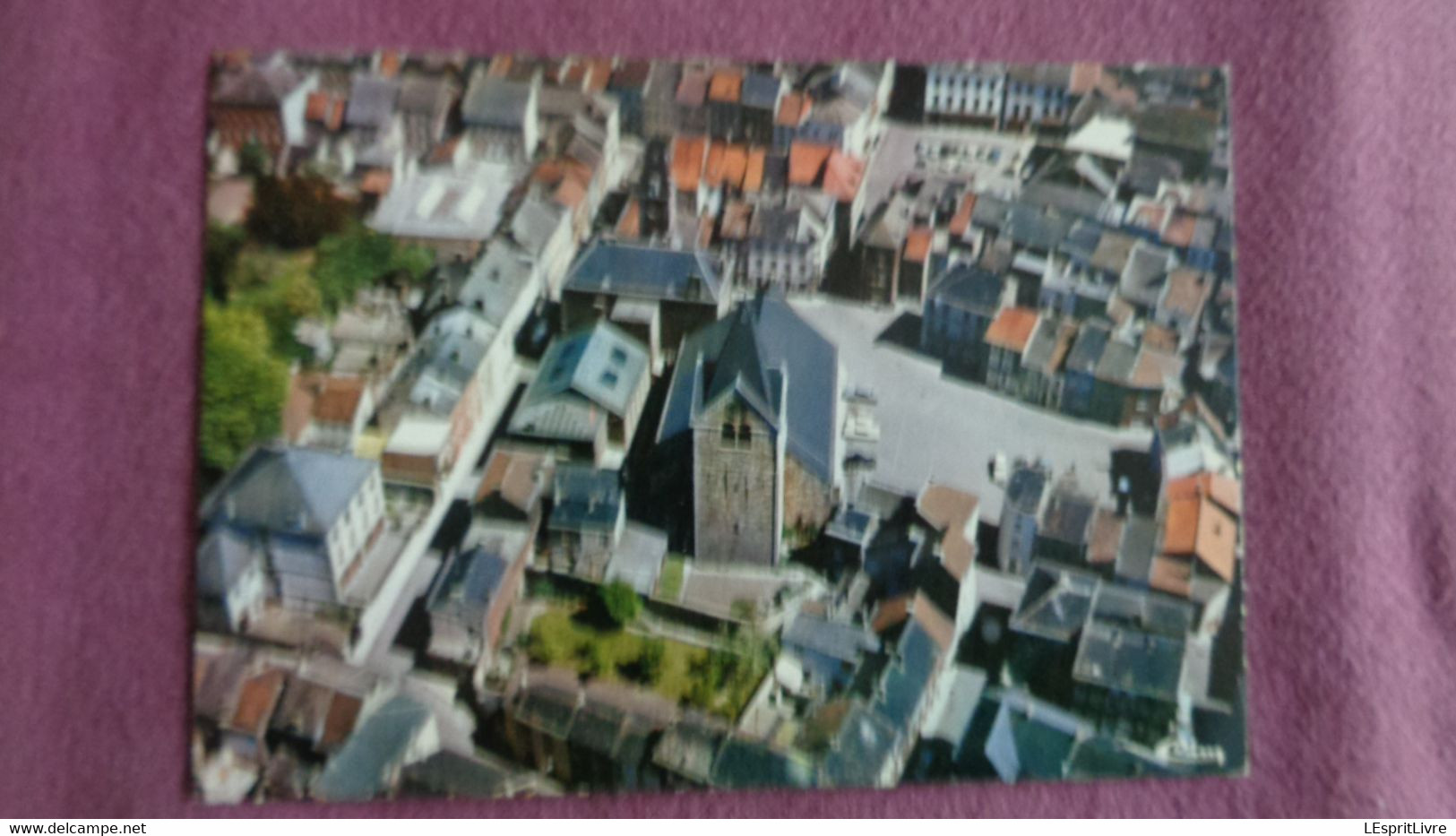 FLEURUS Vue Aérienne Du Centre  Et De L'Eglise Hainaut België Belgique Carte Postale Postcard - Fleurus