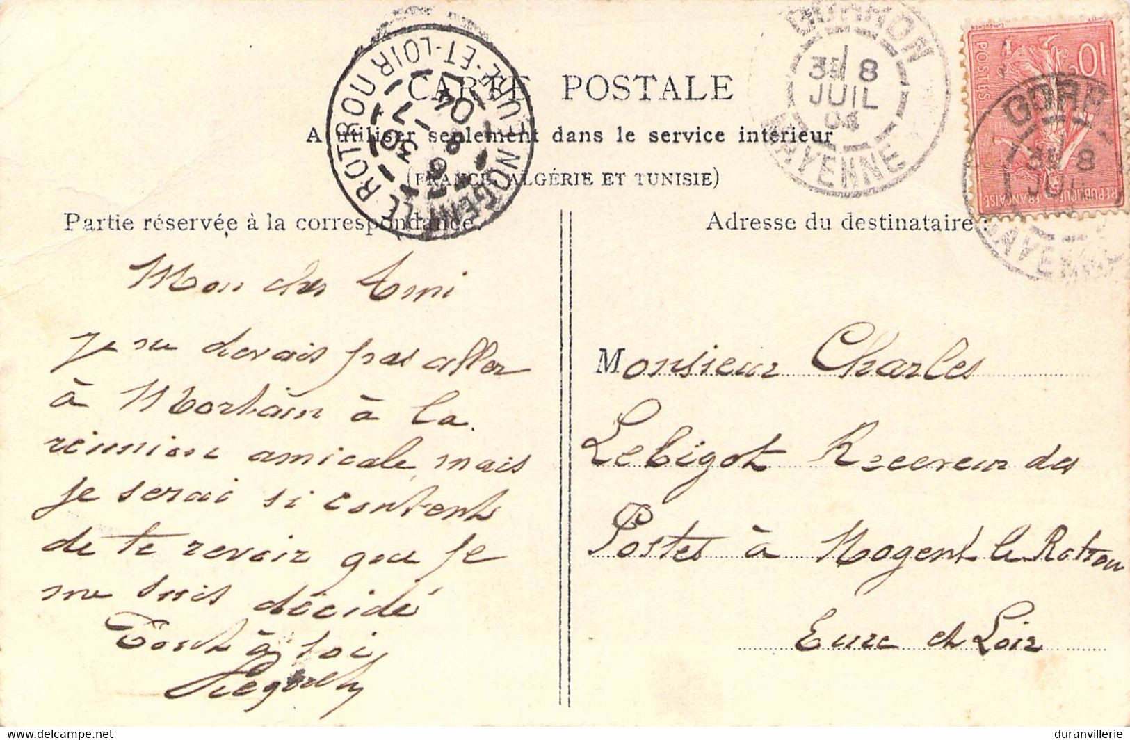 53 - GORRON -- Les Halles - 1904 - Gorron