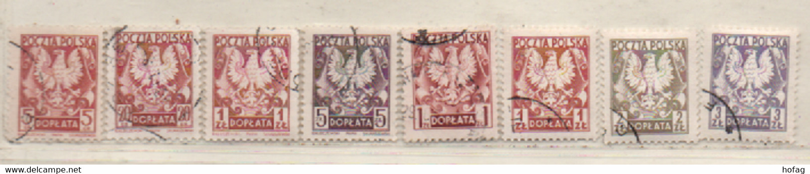 Polen 1951-1980 Wappen/Adler Porto Siehe Bild 8 Marken Gestempelt Poland Postage Due Used - Postage Due