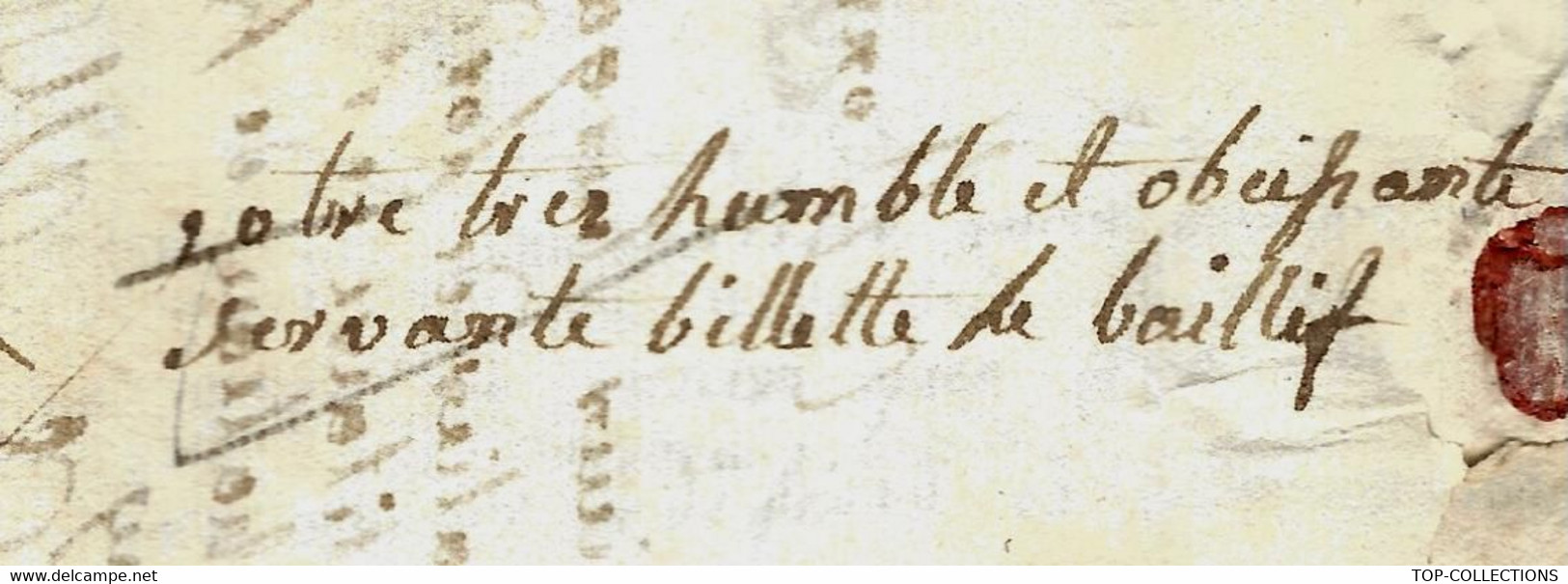 1773 BRETAGNE ANCIENS FIEFS DOMAINES LETTRE  BILLETTE DE BAILLY à  BURGAT CHEVALIER CHATEAU DE KERCADO Près AURAY - Documents Historiques