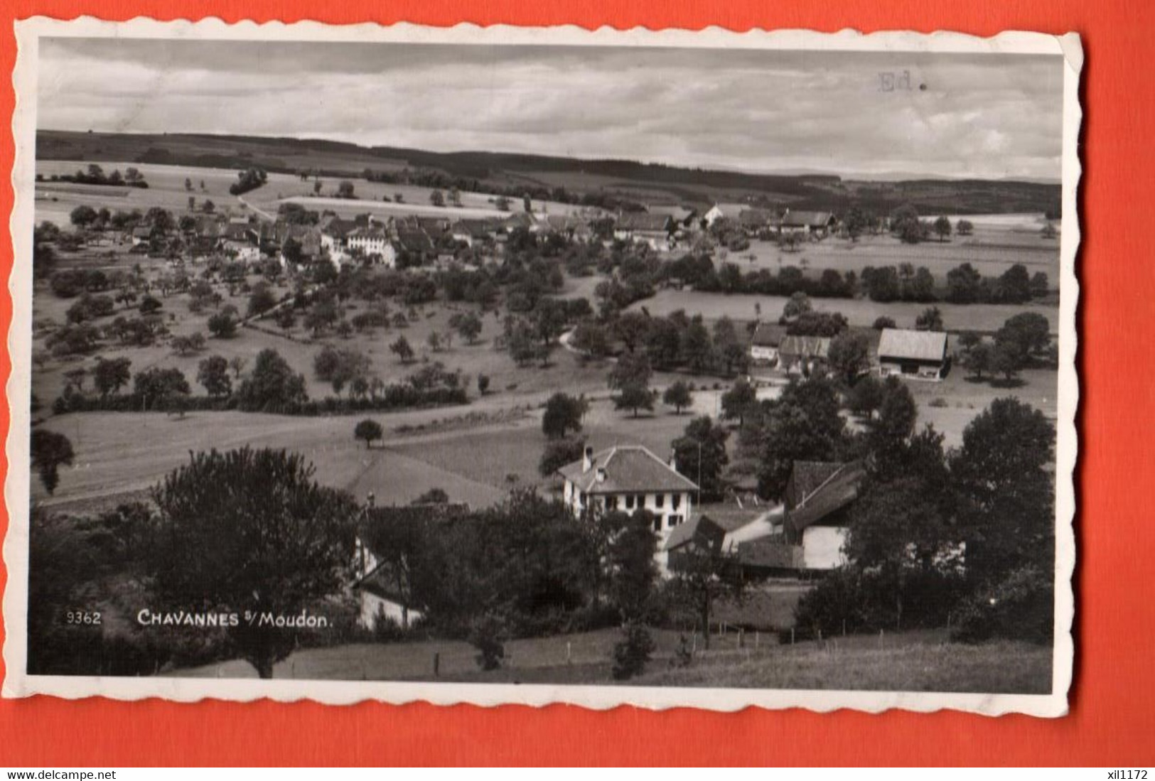 PPH1-35  Chavannes Sur Moudon.  NC. Perrochet  Visa ACF 1939. - Moudon