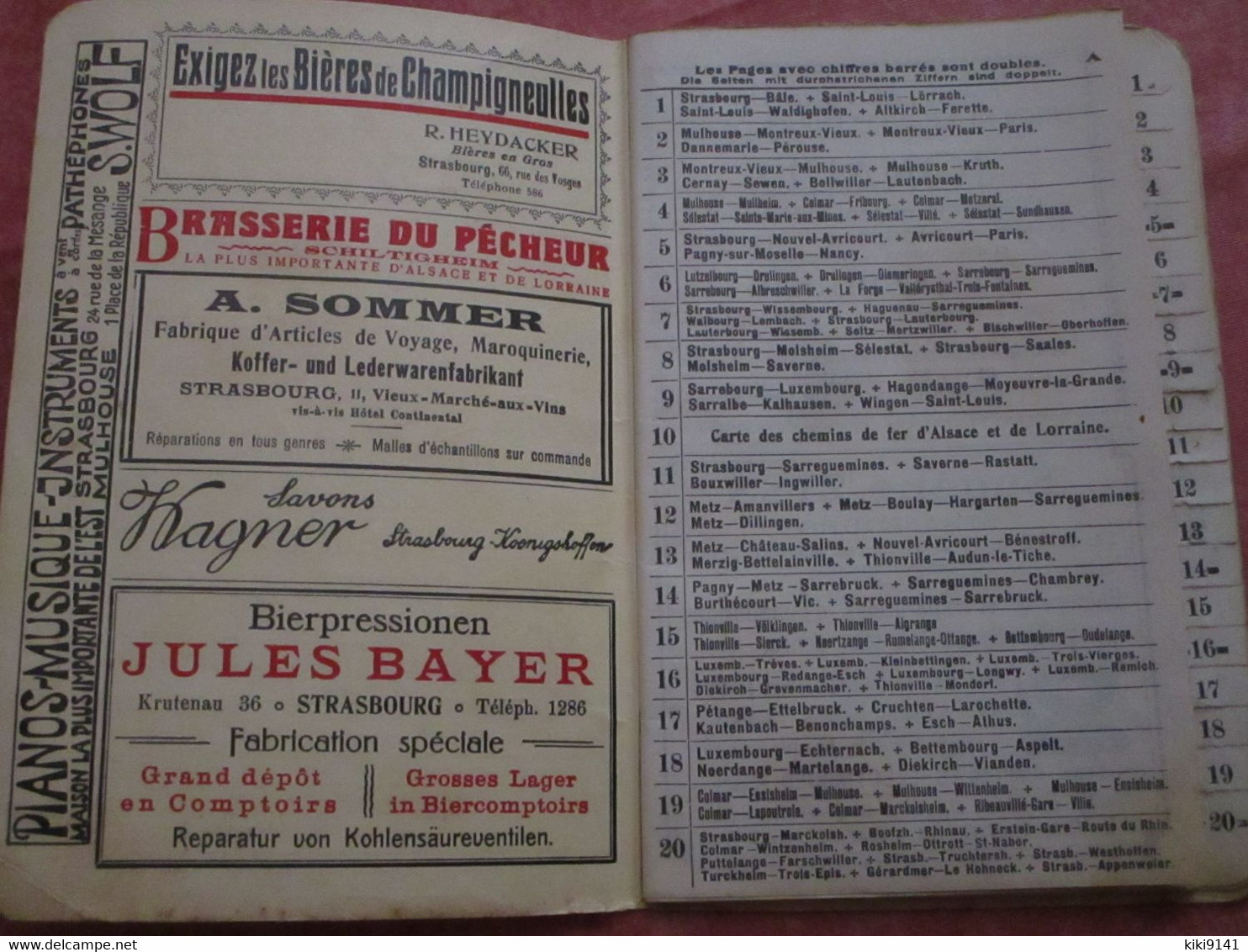 Indicateur-ECLAIR Blitz-Fahrplan Pour L'Alsace, La Lorraine Et Le Luxembourg (68 Pages) - Europe